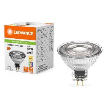 Bombilla LED regulable MR16 GU5,3/6,8W/12V 3000K 36° CRI 90 - Ledvance