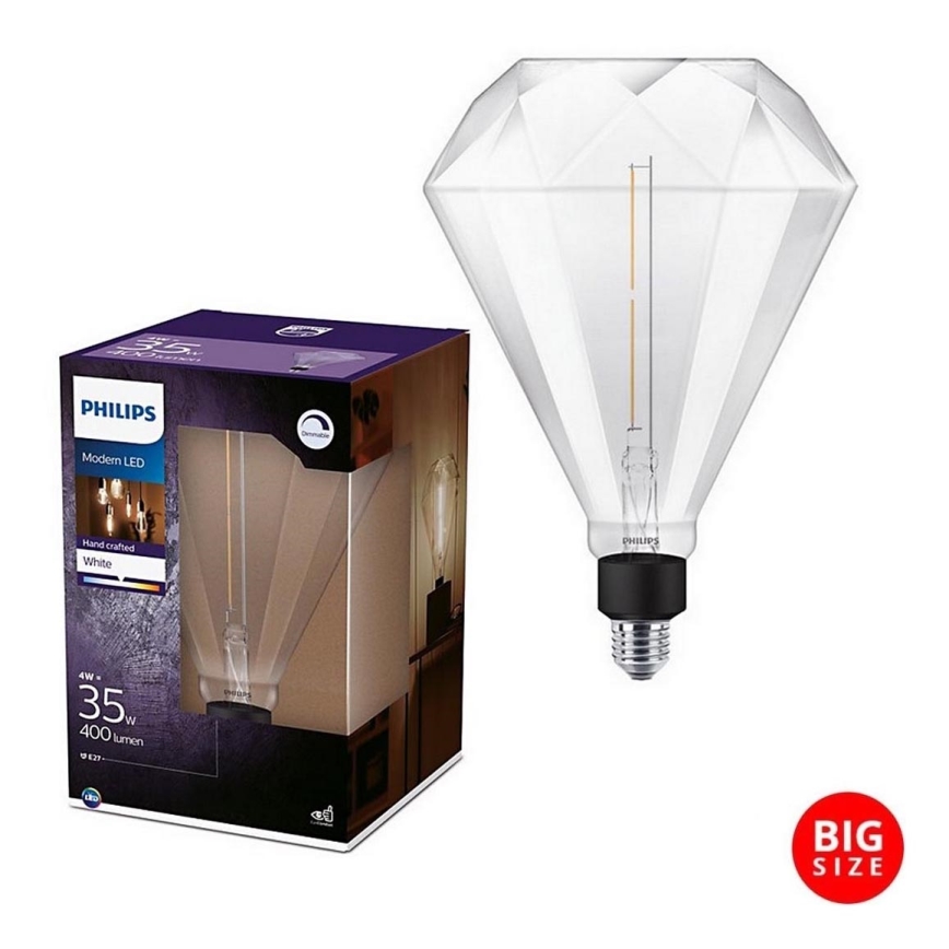 Bombilla LED Regulable Philips E27/4W/230V 3000K