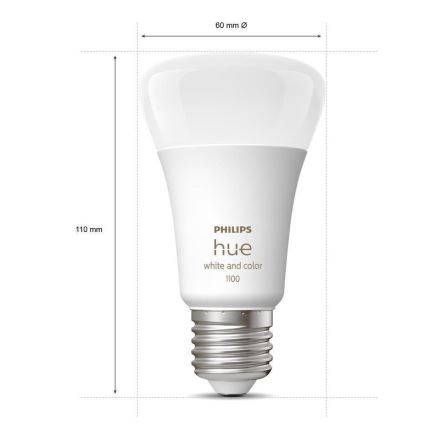 Bombilla LED regulable Philips Hue White And Color Ambiance A60 E27/9W/230V 2000-6500K