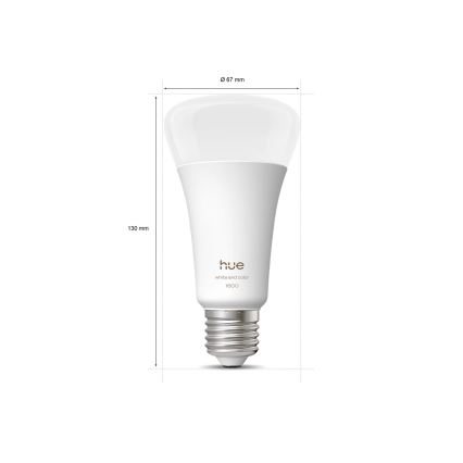 Bombilla LED regulable Philips Hue WHITE AND COLOR AMBIANCE E27/11,8W/230V 1000-20000K
