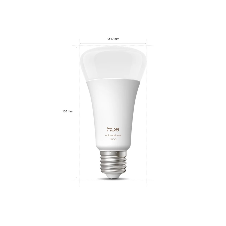 Bombilla LED regulable Philips Hue WHITE AND COLOR AMBIANCE E27/11,8W/230V 1000-20000K