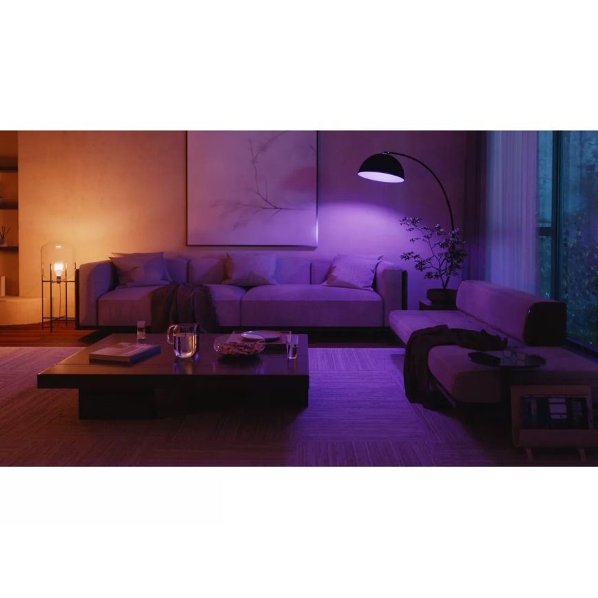 Bombilla LED regulable Philips Hue WHITE AND COLOR AMBIANCE E27/8,1W/230V 1000-20000K