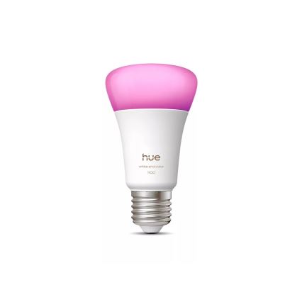Bombilla LED regulable Philips Hue WHITE AND COLOR AMBIANCE E27/8,1W/230V 1000-20000K