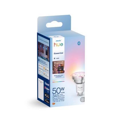 Bombilla LED regulable Philips Hue White And Color Ambiance Essential GU10/4,7W/230V 2200-6500K