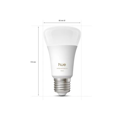 Bombilla LED regulable Philips Hue WHITE AMBIANCE E27/8,1W/230V 1000-20000K