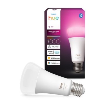 Bombilla LED regulable Philips Hue WHITE AND COLOR AMBIANCE E27/11,8W/230V 1000-20000K