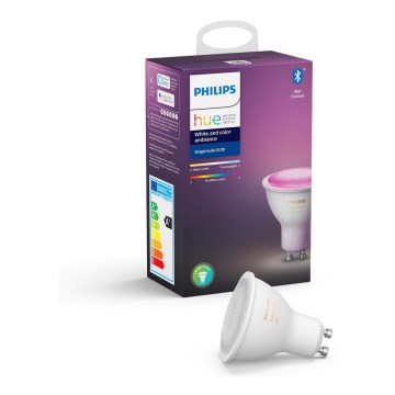 Bombilla LED regulable Philips Hue White And Color Ambiance GU10/4,3W/230V 2000-6500K