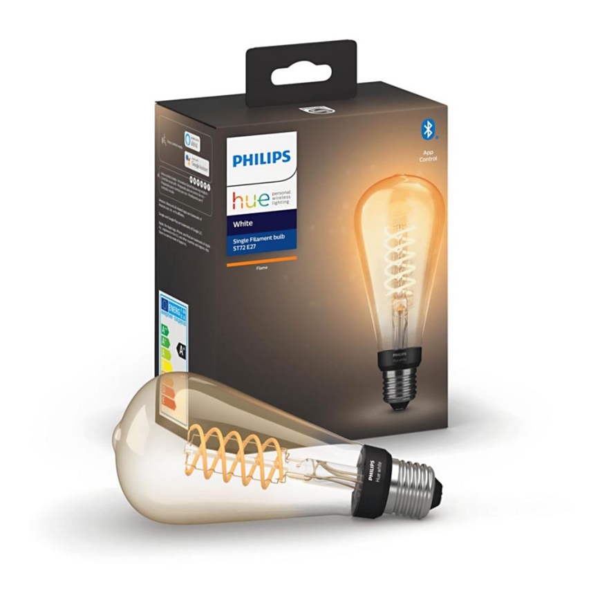 Bombilla LED regulable Philips Hue WHITE FILAMENT ST72 E27/7W/230V 2100K