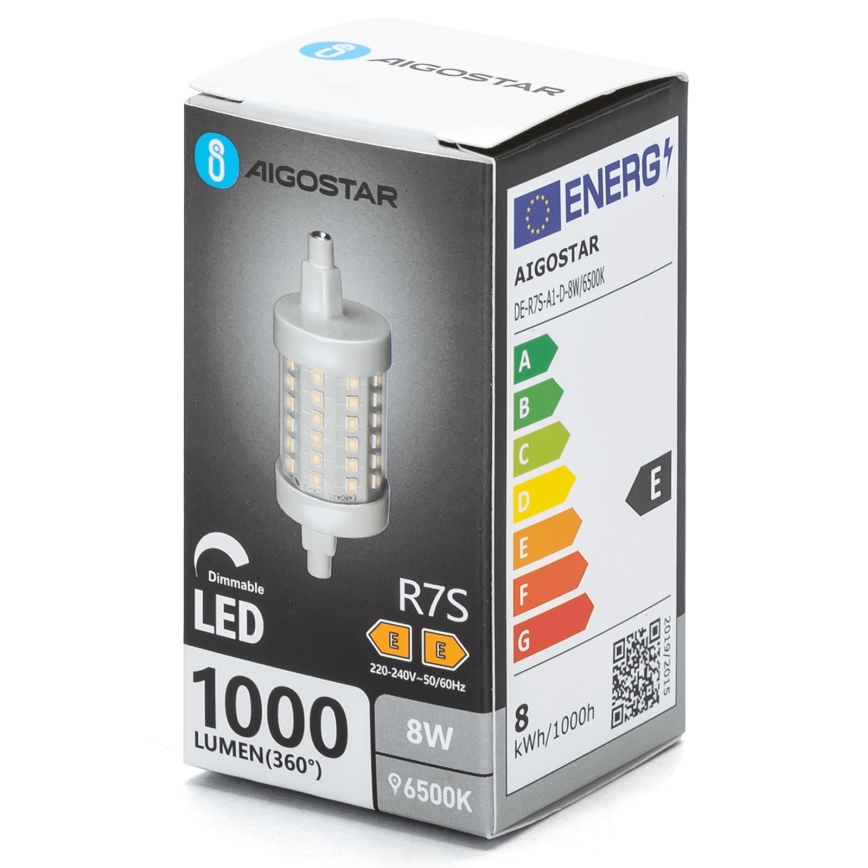 Bombilla LED regulable R7s/8W/230V 6500K - Aigostar