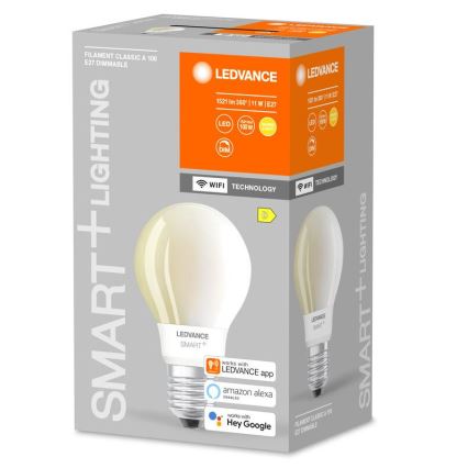 Bombilla LED regulable SMART+ FILAMENT E27/11W/230V 2700K Wi-Fi - Ledvance