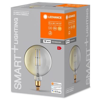 Bombilla LED regulable SMART+ GLOBE G200 E27/6W/230V 2500K Wi-Fi - Ledvance