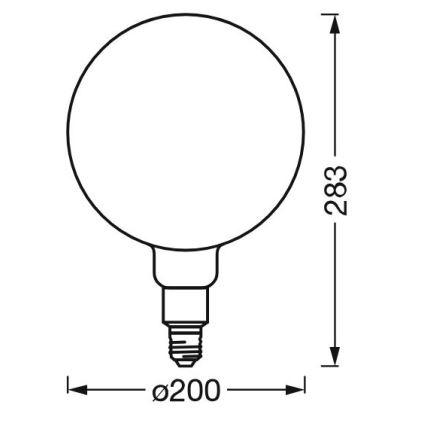 Bombilla LED regulable SMART+ GLOBE G200 E27/6W/230V 2500K Wi-Fi - Ledvance