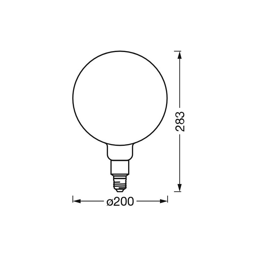 Bombilla LED regulable SMART+ GLOBE G200 E27/6W/230V 2500K Wi-Fi - Ledvance