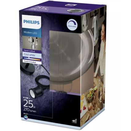 Bombilla LED regulable SMOKY VINTAGE Philips E27/6,5W/230V 4000K