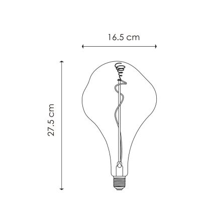 Bombilla LED regulable VINTAGE EDISON E27/3W/230V 1800K