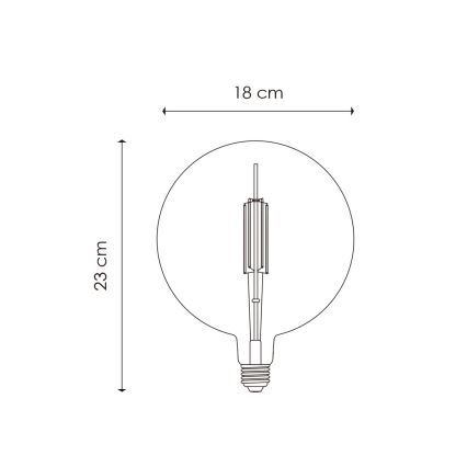 Bombilla LED regulable VINTAGE EDISON G180 E27/4W/230V 2700K