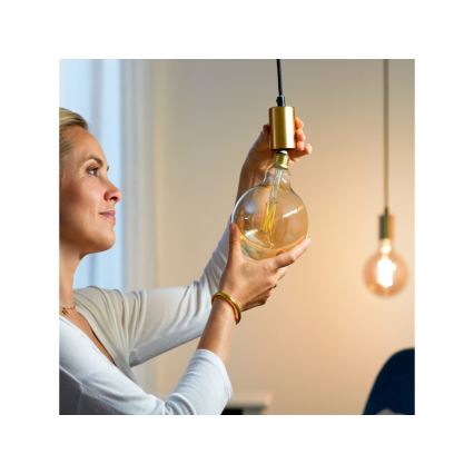 Bombilla LED regulable VINTAGE FILAMENT G125 E27/6,7W/230V 2000-5000K CRI 90 Wi-Fi - WiZ