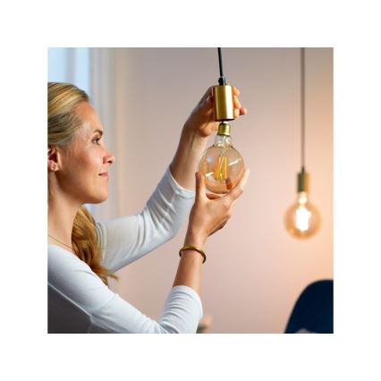 Bombilla LED regulable VINTAGE FILAMENT G95 E27/6,7W/230V 2000-5000K CRI 90 Wi-Fi - WiZ