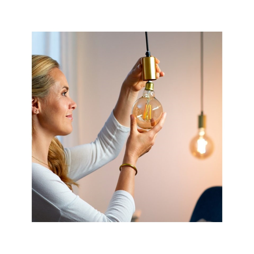 Bombilla LED regulable VINTAGE FILAMENT G95 E27/6,7W/230V 2000-5000K CRI 90 Wi-Fi - WiZ