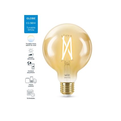 Bombilla LED regulable VINTAGE FILAMENT G95 E27/6,7W/230V 2000-5000K CRI 90 Wi-Fi - WiZ
