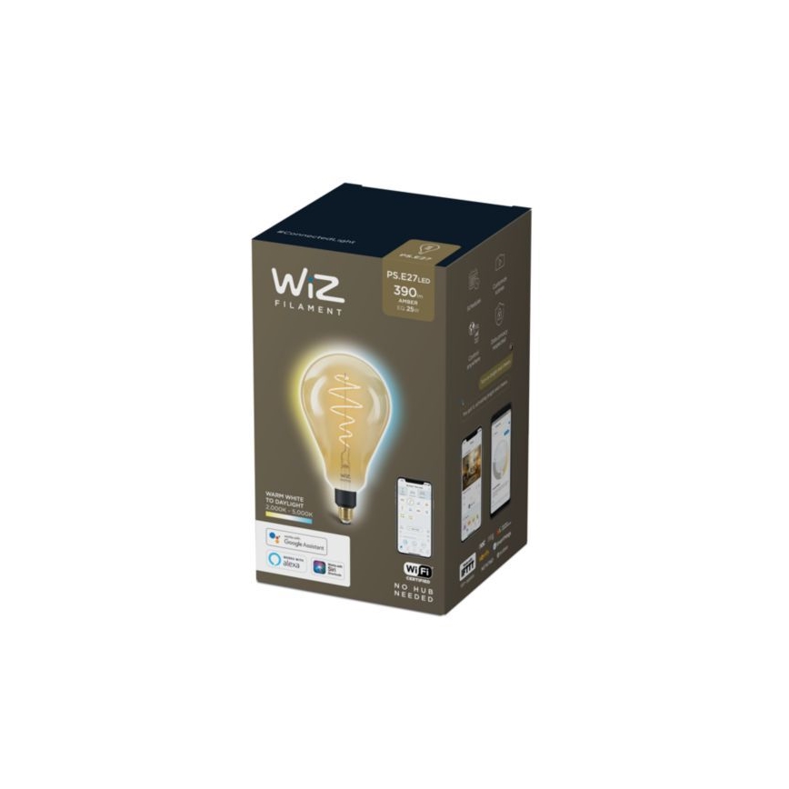 Bombilla LED regulable VINTAGE FILAMENT PS160 E27/6,5W/230V 2000-5000K CRI 90 Wi-Fi -WiZ