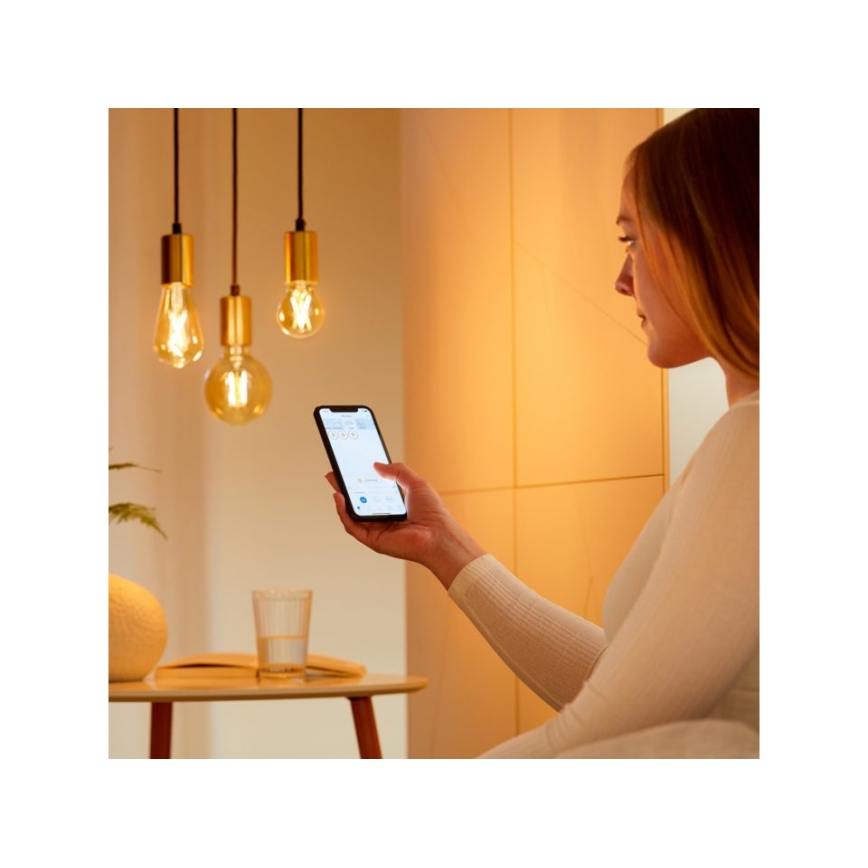 Bombilla LED regulable VINTAGE FILAMENT ST64 E27/7W/230V 2000-5000K CRI 90 Wi-Fi - WiZ