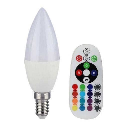 Bombilla LED RGB Regulable E14/3,5W/230V 6400K + CR