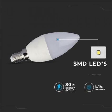 Bombilla LED RGB Regulable E14/3,5W/230V 6400K + CR