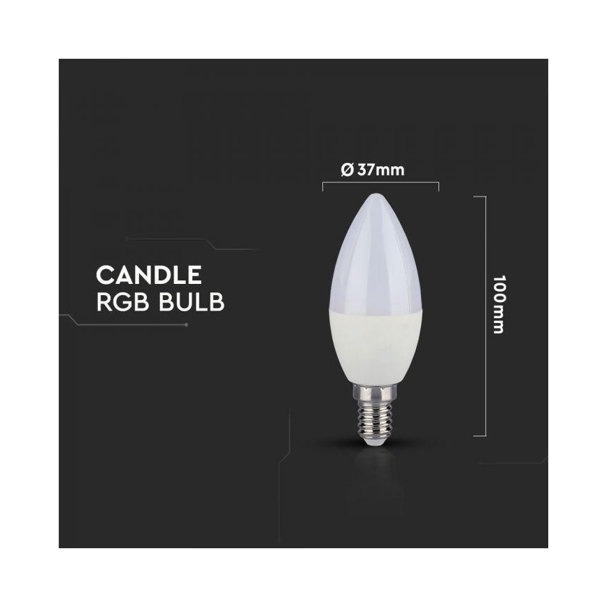 Bombilla LED RGB Regulable E14/3,5W/230V 6400K + CR