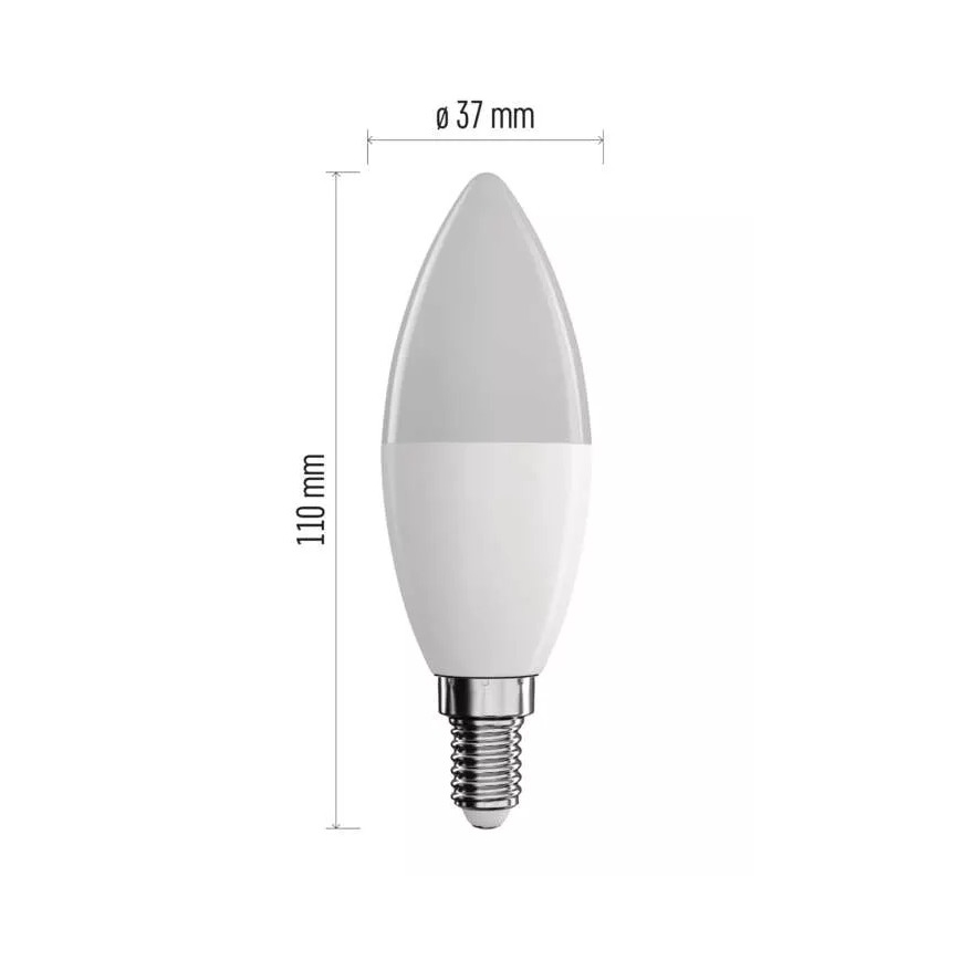 Bombilla LED RGB regulable GoSmart E14/4,8W/230V 2700-6500K Wi-Fi Tuya