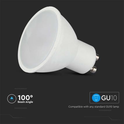 Bombilla LED RGB regulable GU10/4,8W/230V 4000K + mando a distancia