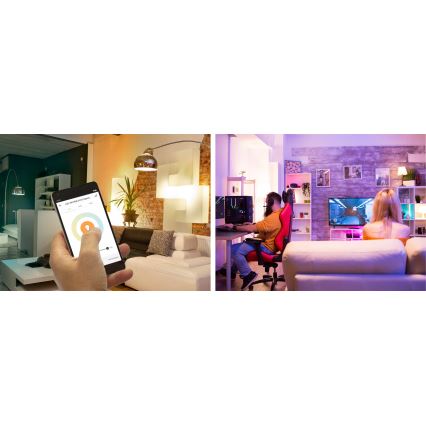 Bombilla LED RGBW regulable A60 E27/13W/230V 2700-6500K Wi-Fi Tuya