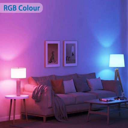 Bombilla LED RGBW regulable A60 E27/9W/230V 2700-6500K Wi-Fi - Aigostar