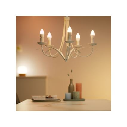 Bombilla LED RGBW regulable C37 E14/4,9W/230V 2200-6500K CRI 90 Wi-Fi -WiZ