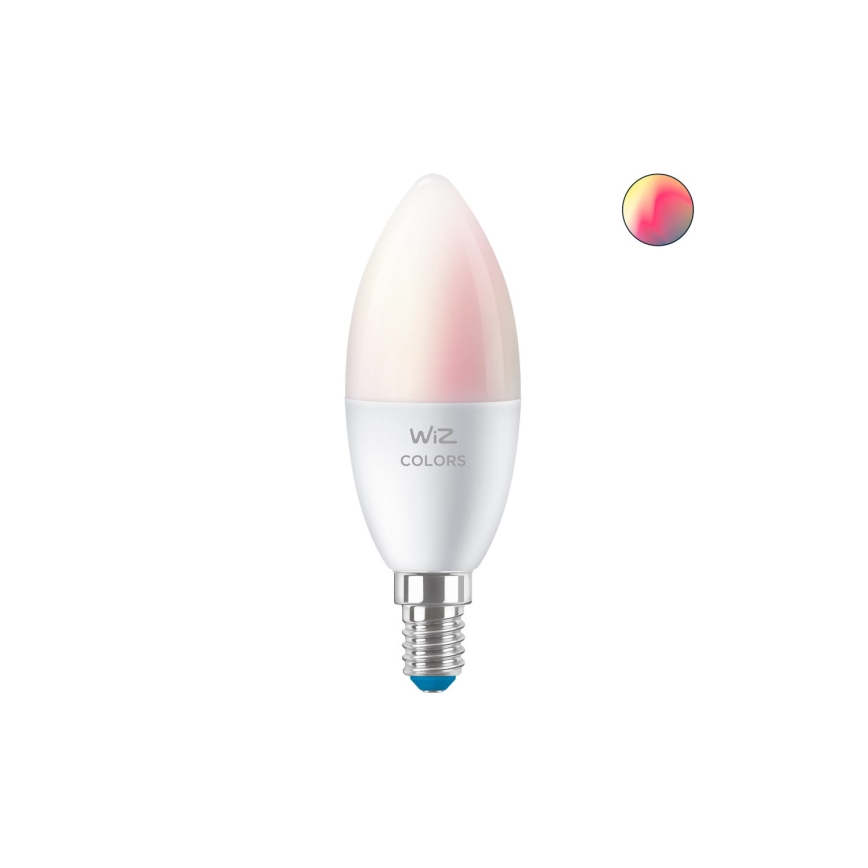 Bombilla LED RGBW regulable C37 E14/4,9W/230V 2200-6500K CRI 90 Wi-Fi -WiZ