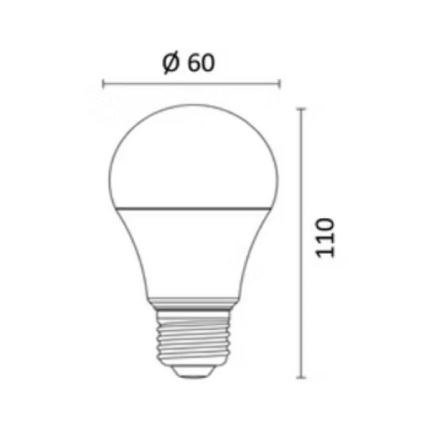 Bombilla LED RGBW regulable E27/8,5W/230V 3000-6500K Wi-Fi - Reality