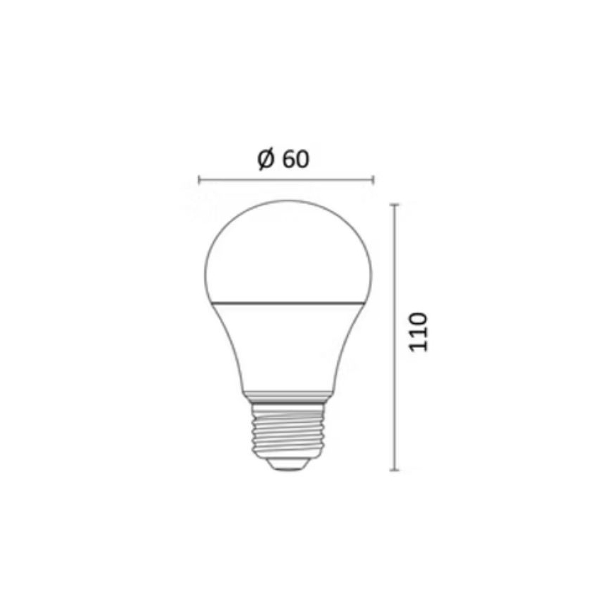Bombilla LED RGBW regulable E27/8,5W/230V 3000-6500K Wi-Fi - Reality