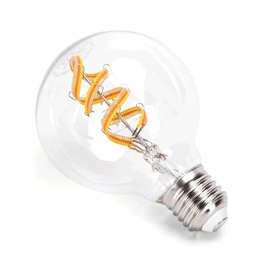 Bombilla LED RGBW regulable FILAMENT G80 E27/4,9W/230V 2700K Wi-Fi - Aigostar