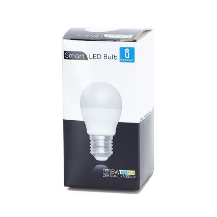 Bombilla LED RGBW regulable G45 E27/5W/230V 3000-6500K Wi-Fi - Aigostar