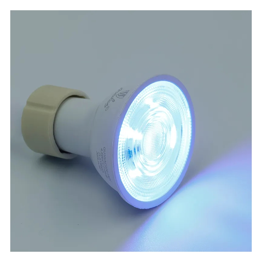 Bombilla LED RGBW regulable GU10/4,5W/230V 2700-6500K Wi-Fi Tuya