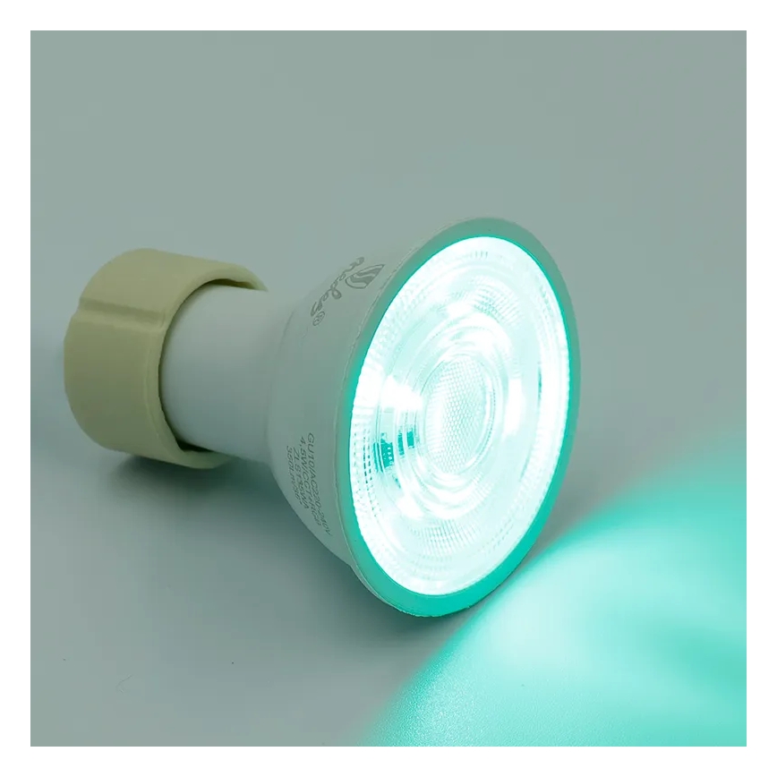 Bombilla LED RGBW regulable GU10/4,5W/230V 2700-6500K Wi-Fi Tuya