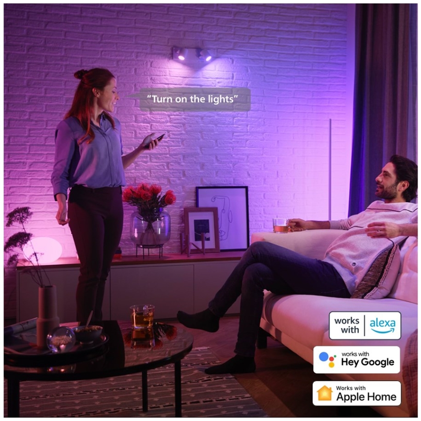 Bombilla LED RGBW regulable Philips Hue White And Color Ambiance GU5,3/MR16/6,3W/12V 2000-6500K