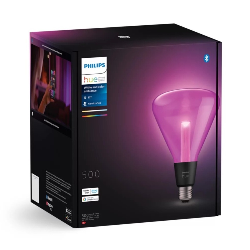 Bombilla LED RGBW regulable Philips Hue White And Color Ambiance E27/6,8W/230V 2000-6500K