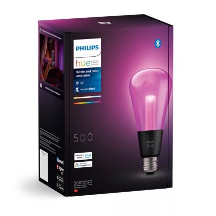 Bombilla LED RGBW regulable Philips Hue White And Color Ambiance E27/6,8W/230V 2000-6500K