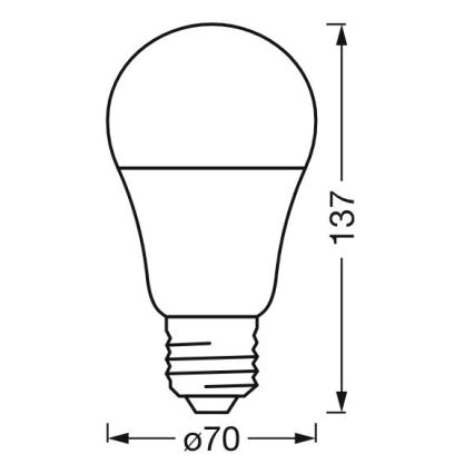 Bombilla LED RGBW regulable SMART+ E27/14W/230V 2700-6500K Wi-Fi - Ledvance