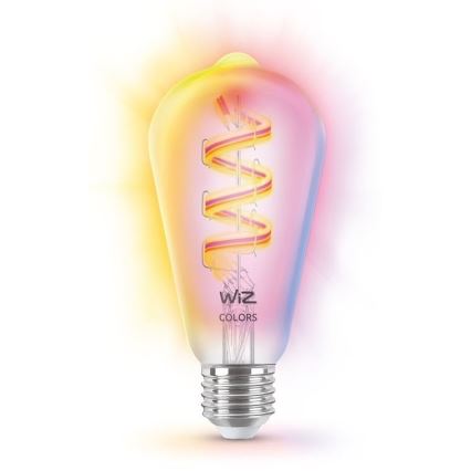 Bombilla LED RGBW regulable ST64 E27/6,3W/230V 2200-6500K Wi-Fi - WiZ