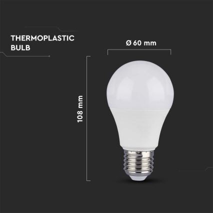 Bombilla LED SAMSUNG CHIP A60 E27/8,5W/230V 6500K
