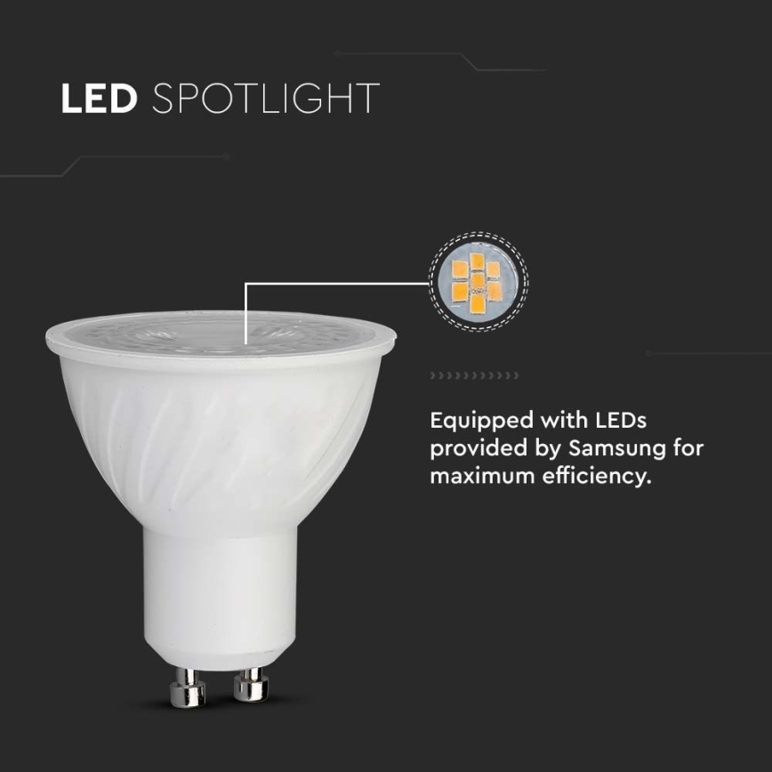 Bombilla LED SAMSUNG CHIP GU10/6W/230V 3000K