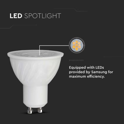 Bombilla LED SAMSUNG CHIP GU10/6W/230V 4000K
