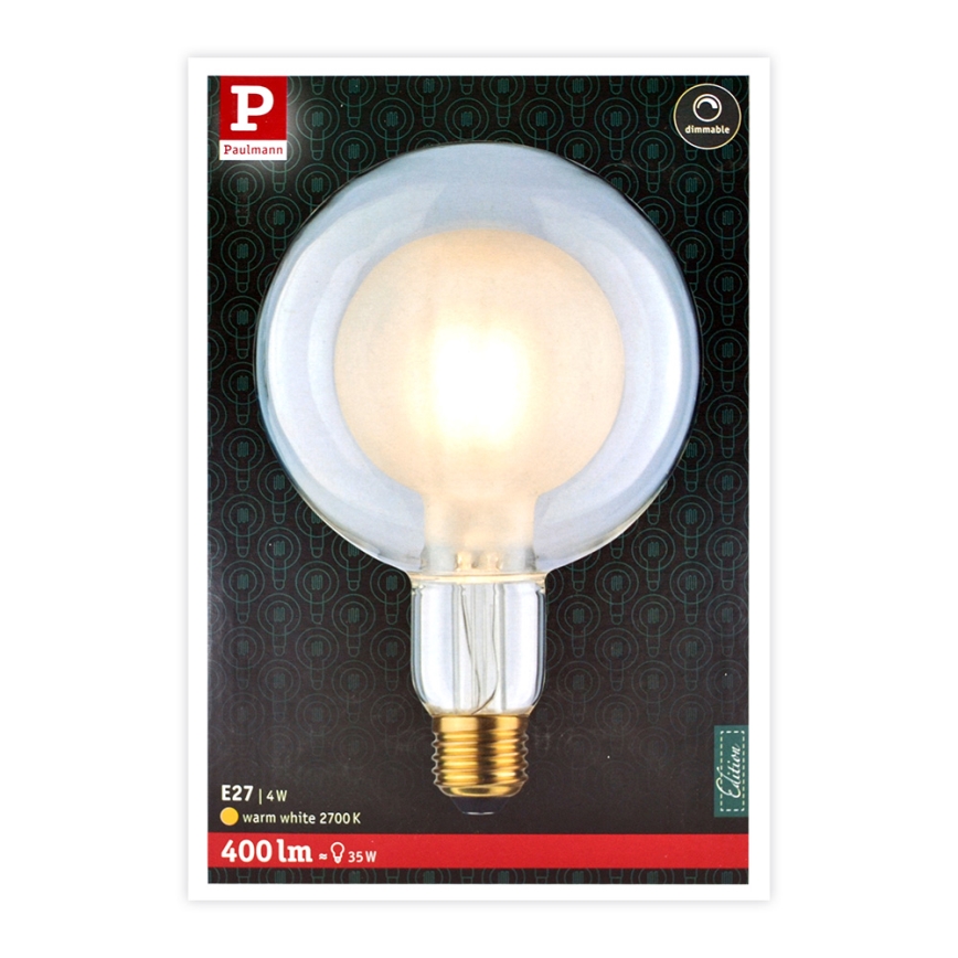 Bombilla LED SHAPE G125 E27/4W/230V 2700K - Paulmann 28764